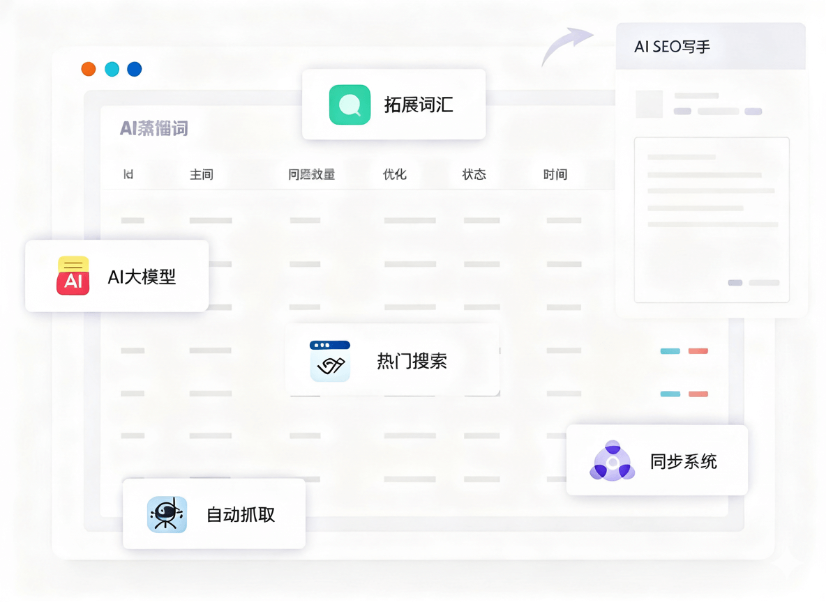 AI蒸馏词示意图